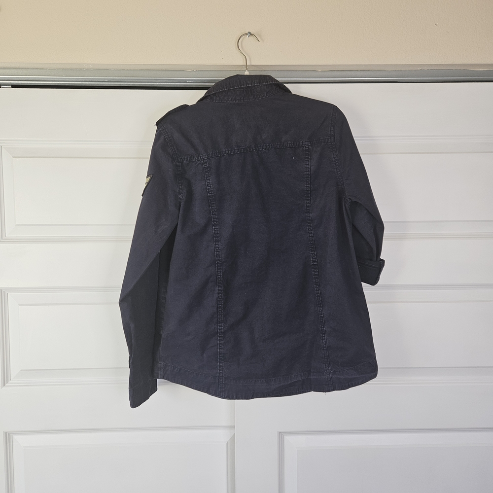 Ashley by 26 International Navy Blue Utility Shirt Jacket sz L - Picture 5 of 6